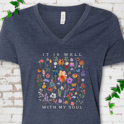 It Is Well V-Neck T-Shirt