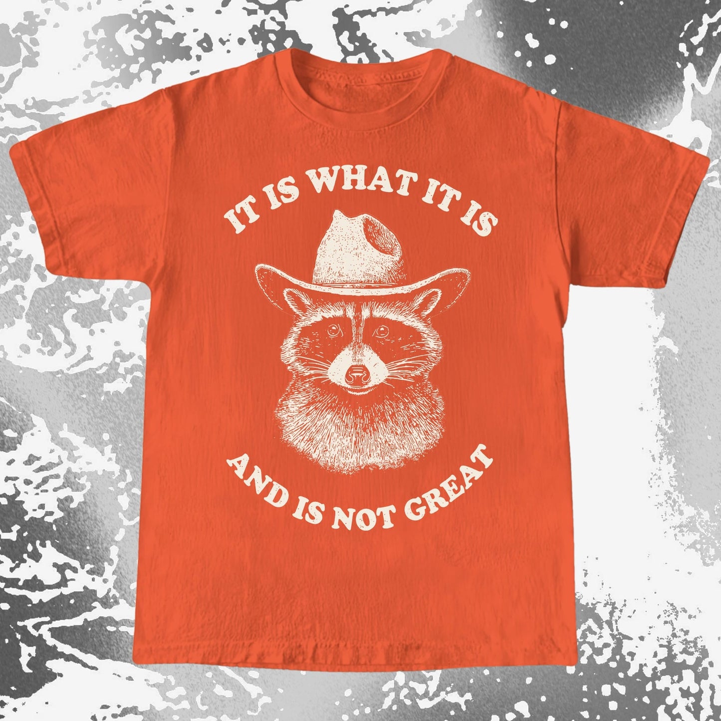 It Is What It Is (And It's Not Great) Raccoon Cowboy Shirt, funny meme tee gift (view 10)