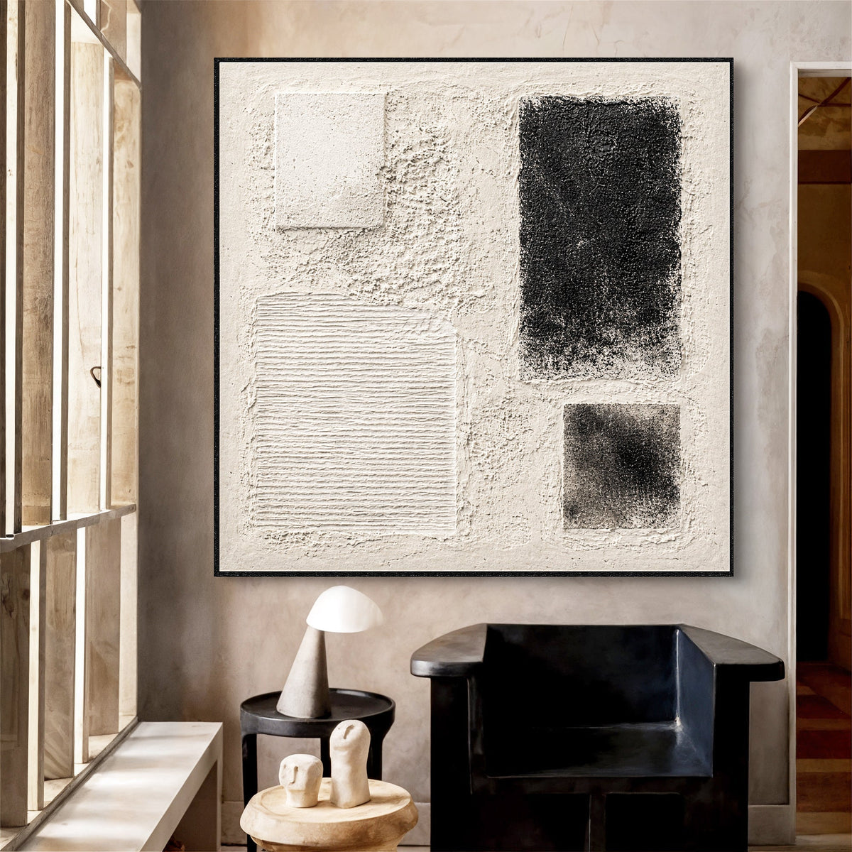 Ivory Layers Minimalist Abstract Wall Art