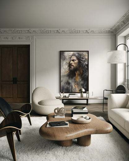 Jesus Christ Abstract Modern Christian Framed Canvas Wall Art
