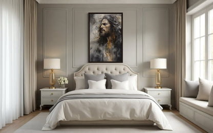 Jesus Christ Abstract Modern Christian Framed Canvas Wall Art