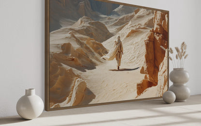 Jesus Walking in the Desert Wall Art