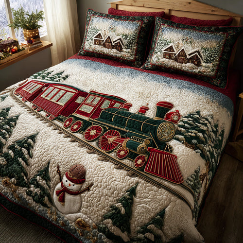 Jolly Journey 3-Piece Quilted Bedding Set - Single (59" x 70")