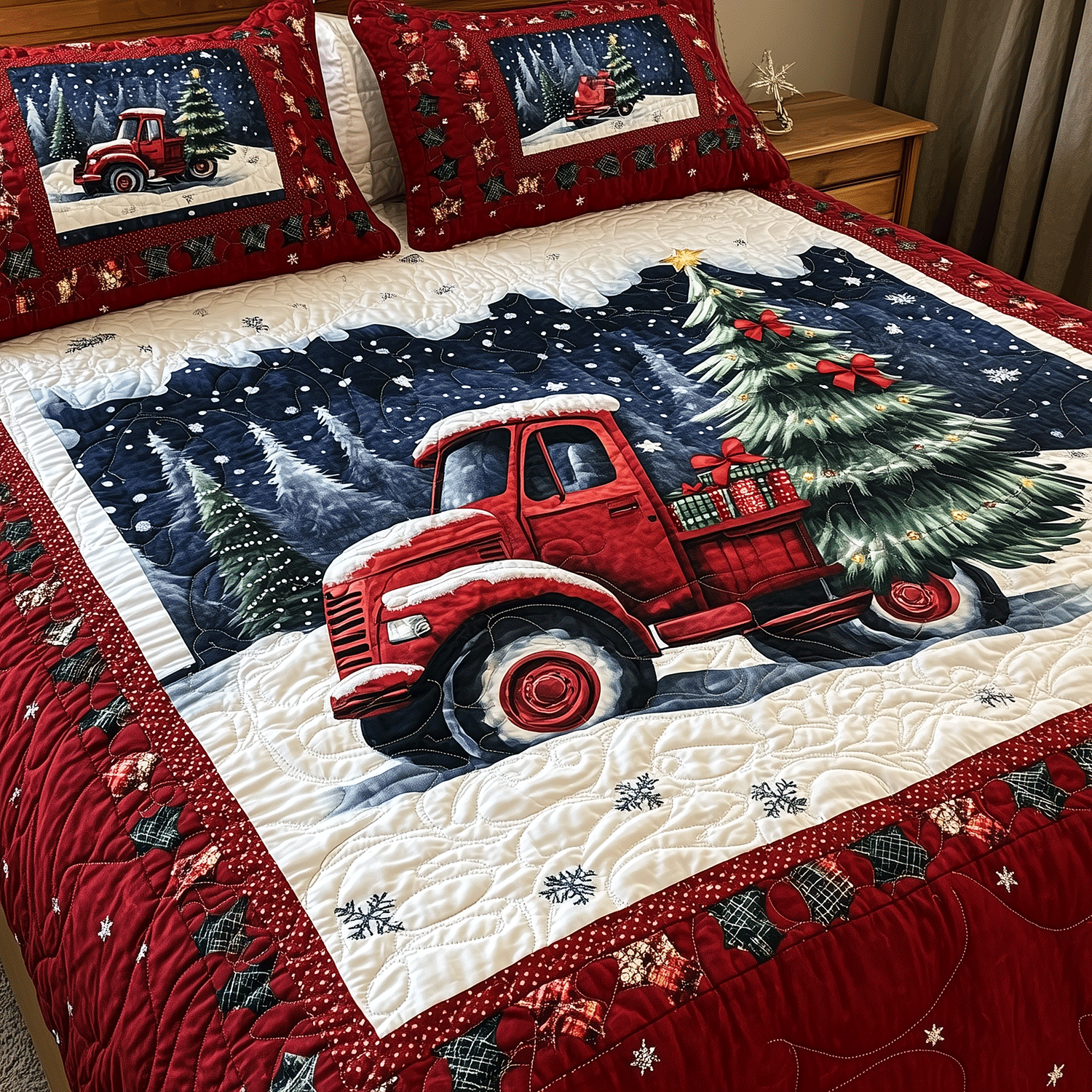 Joyful Journey 3-Piece Quilted Bedding Set - Single (59" x 70")
