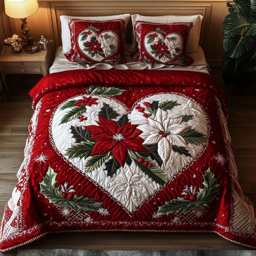Joyful Wishes 3-Piece Quilted Bedding Set - Single (59" x 70")