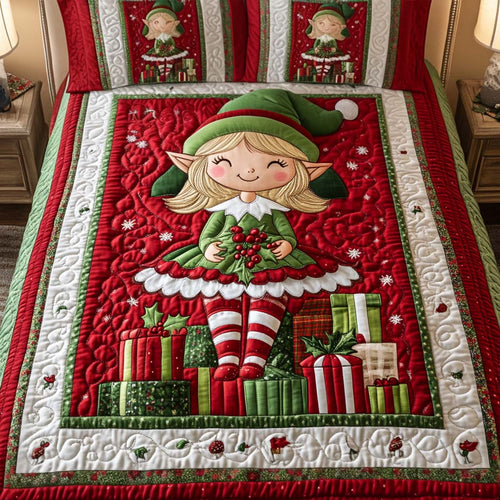 Joyful Helper 3-Piece Quilted Bedding Set - Single (59" x 70")