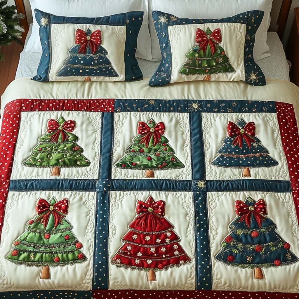 Joyful Pines 3-Piece Quilted Bedding Set - Single (59" x 70")