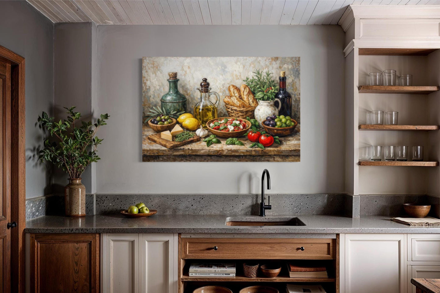 Kitchen Or Dining Room Wall Art - Mediterranean Food Art