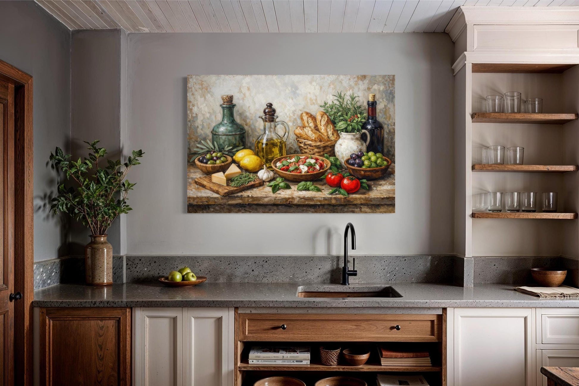 Kitchen Or Dining Room Wall Art - Mediterranean Food Art