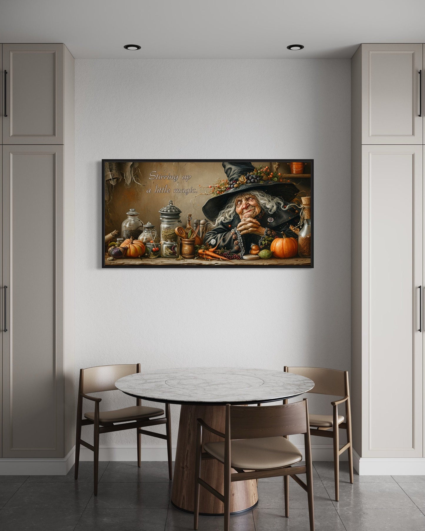 Kitchen Witch Framed Canvas Wall Decor Wall Art