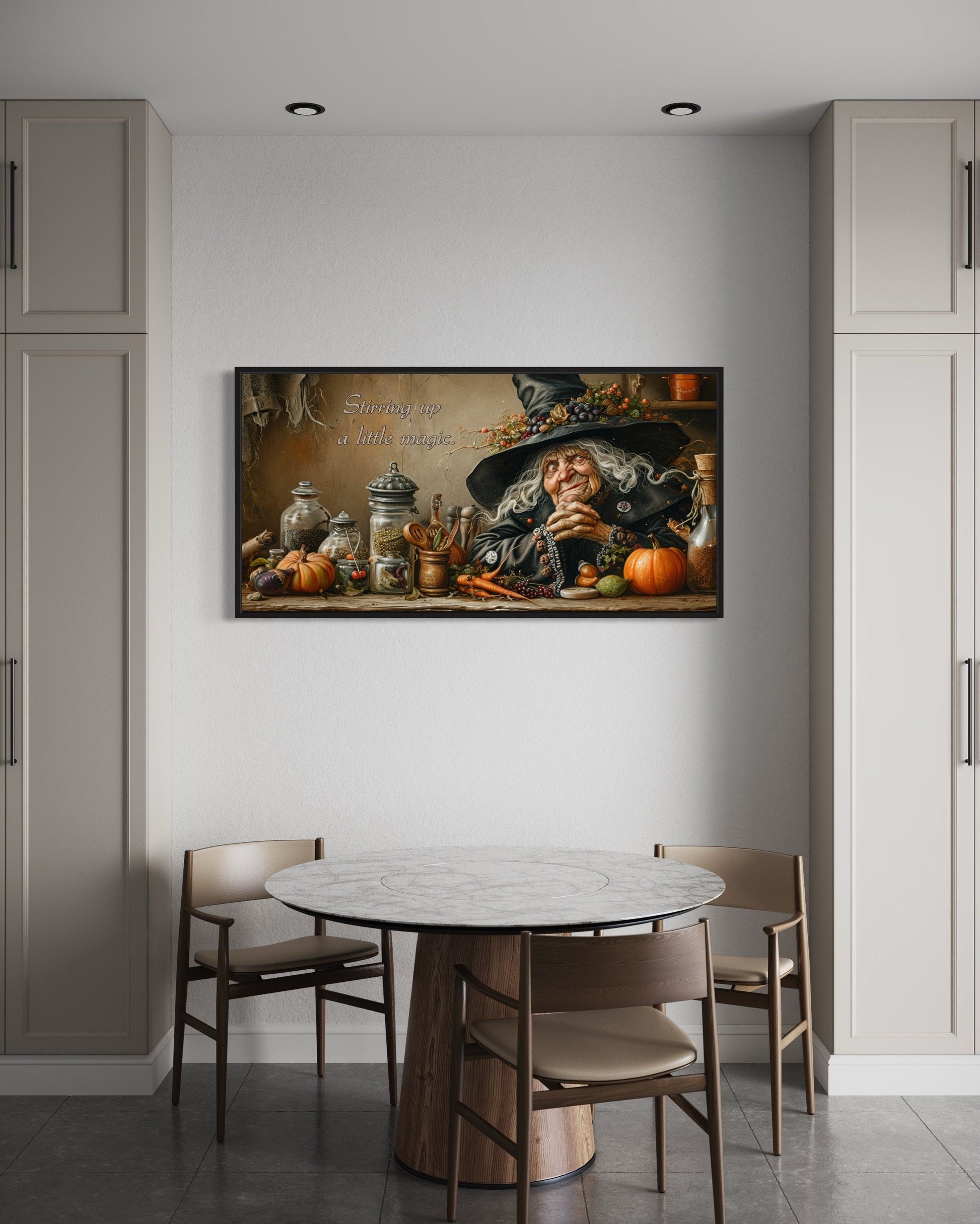 Kitchen Witch Framed Canvas Wall Decor Wall Art
