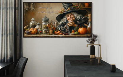 Kitchen Witch Framed Canvas Wall Decor Wall Art