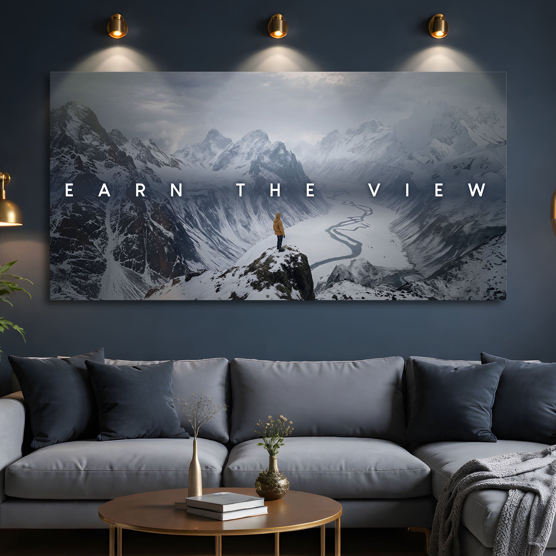 Earn The View Motivational Wall Sign