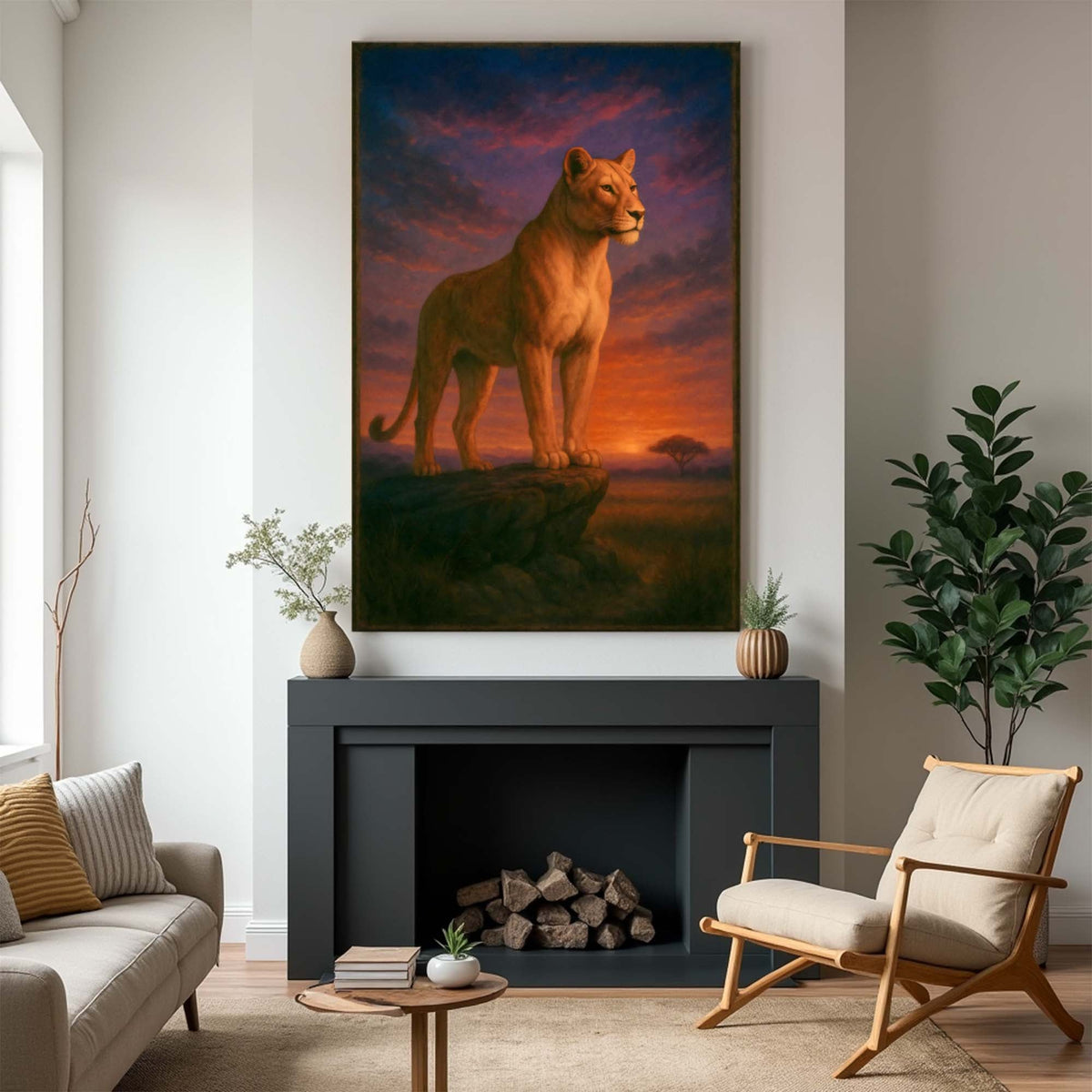 Lioness Grace in the Gloaming Wall Art
