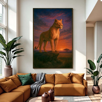 Lioness Grace in the Gloaming Wall Art