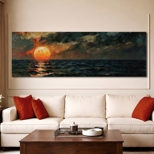 Sunset Over the Ocean Wall Art