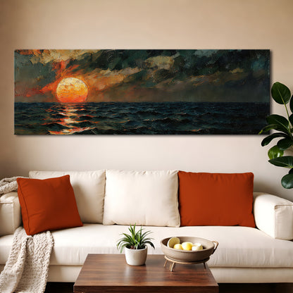 Sunset Over the Ocean Wall Art