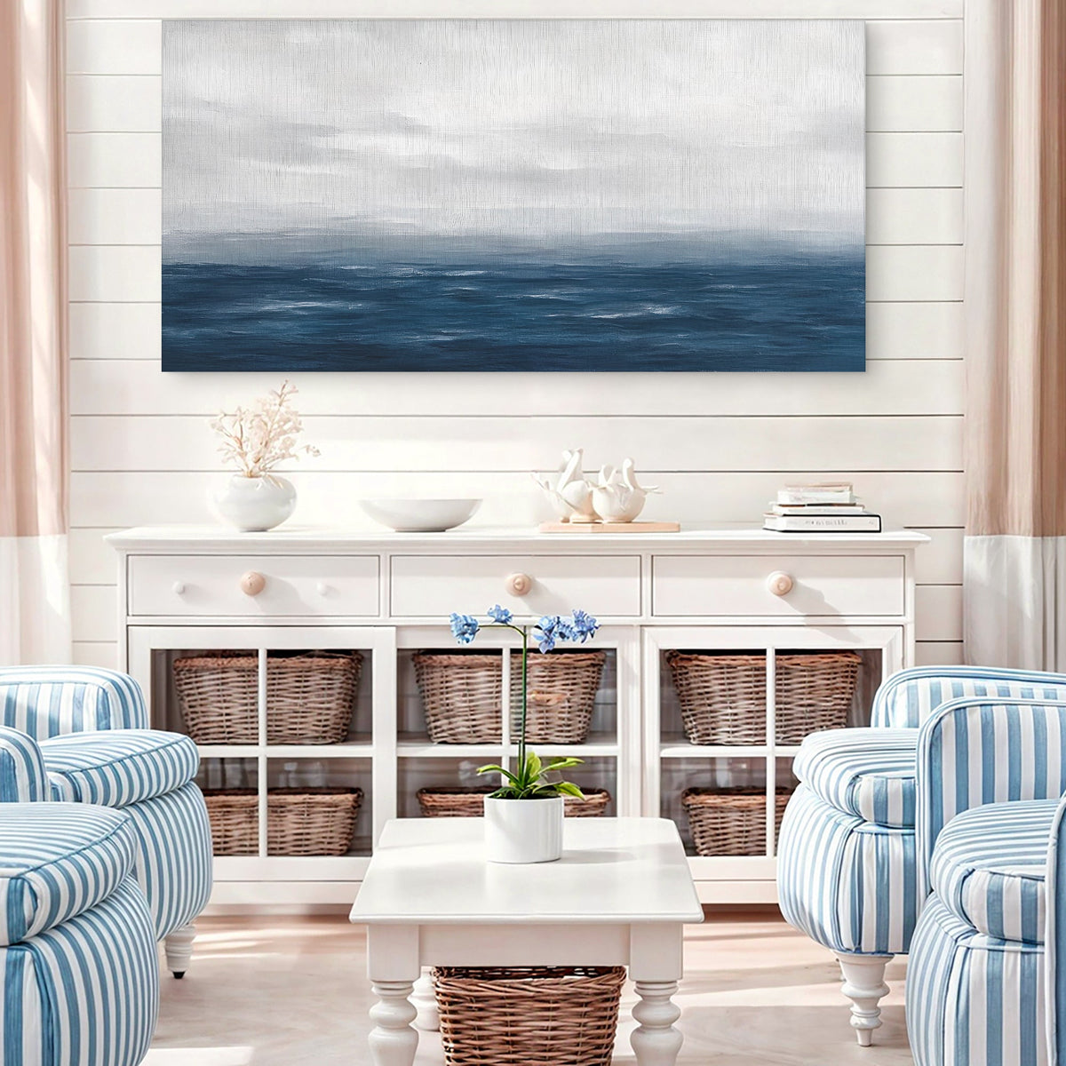 Blue Ocean Abstract Wall Art