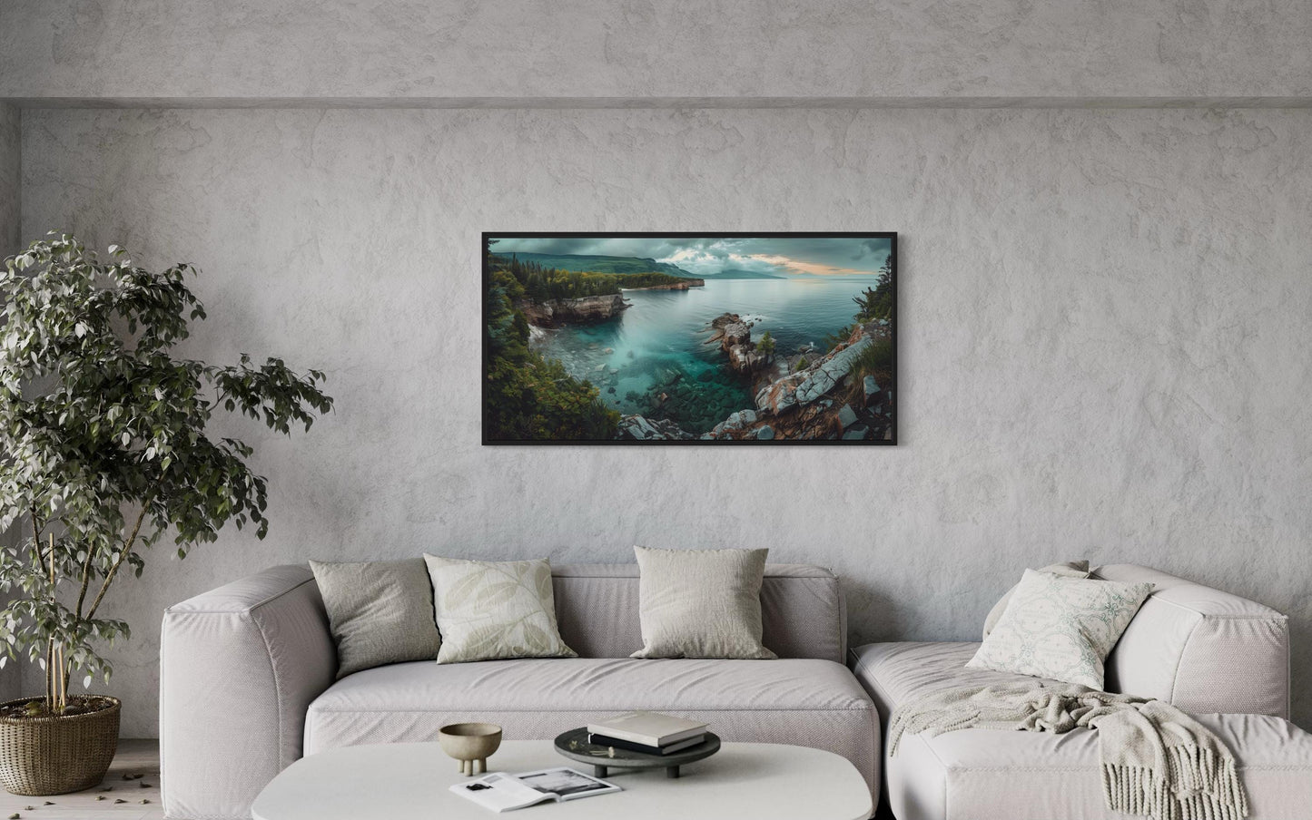 Lake Framed Canvas Wall Art