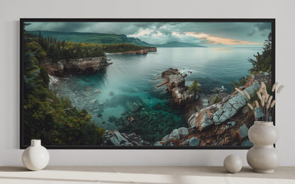 Lake Framed Canvas Wall Art
