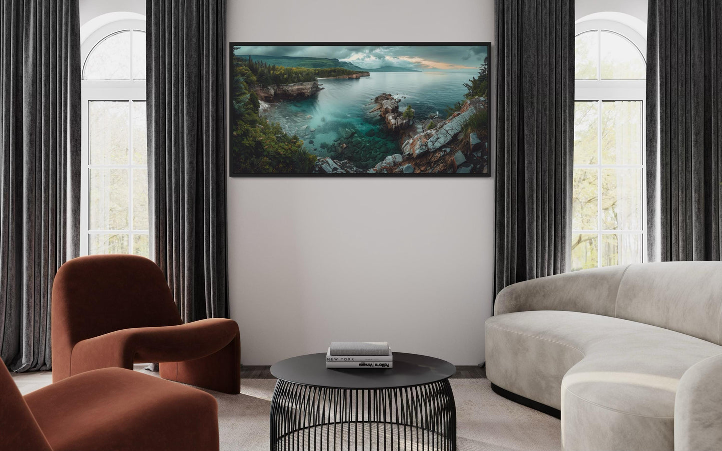 Lake Framed Canvas Wall Art