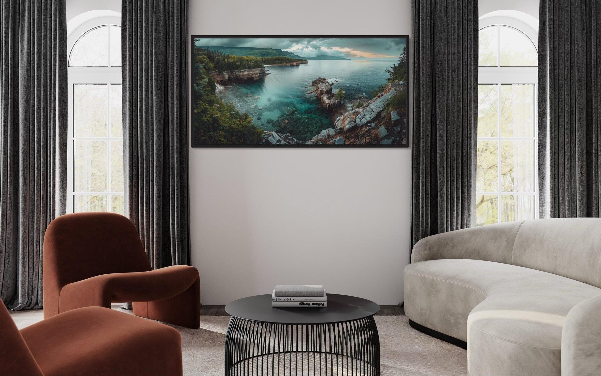 Lake Framed Canvas Wall Art