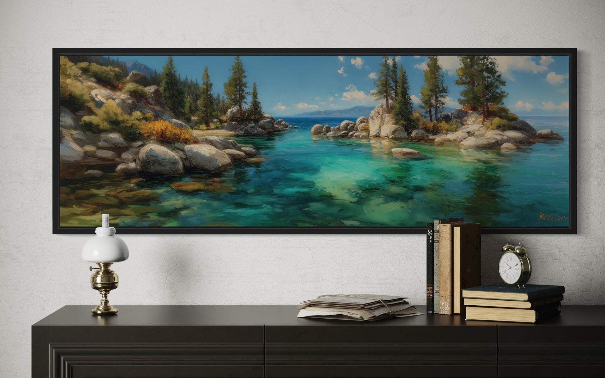 Lake Tahoe Long Horizontal Canvas Wall Art