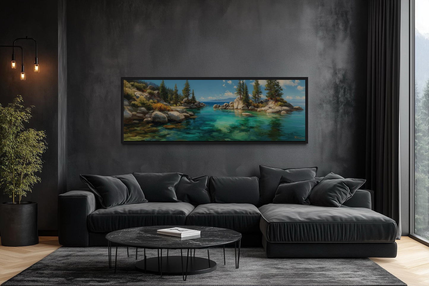Lake Tahoe Long Horizontal Canvas Wall Art