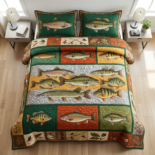 Lake Hunter 3-Piece Quilted Bedding Set - Single (59" x 70")