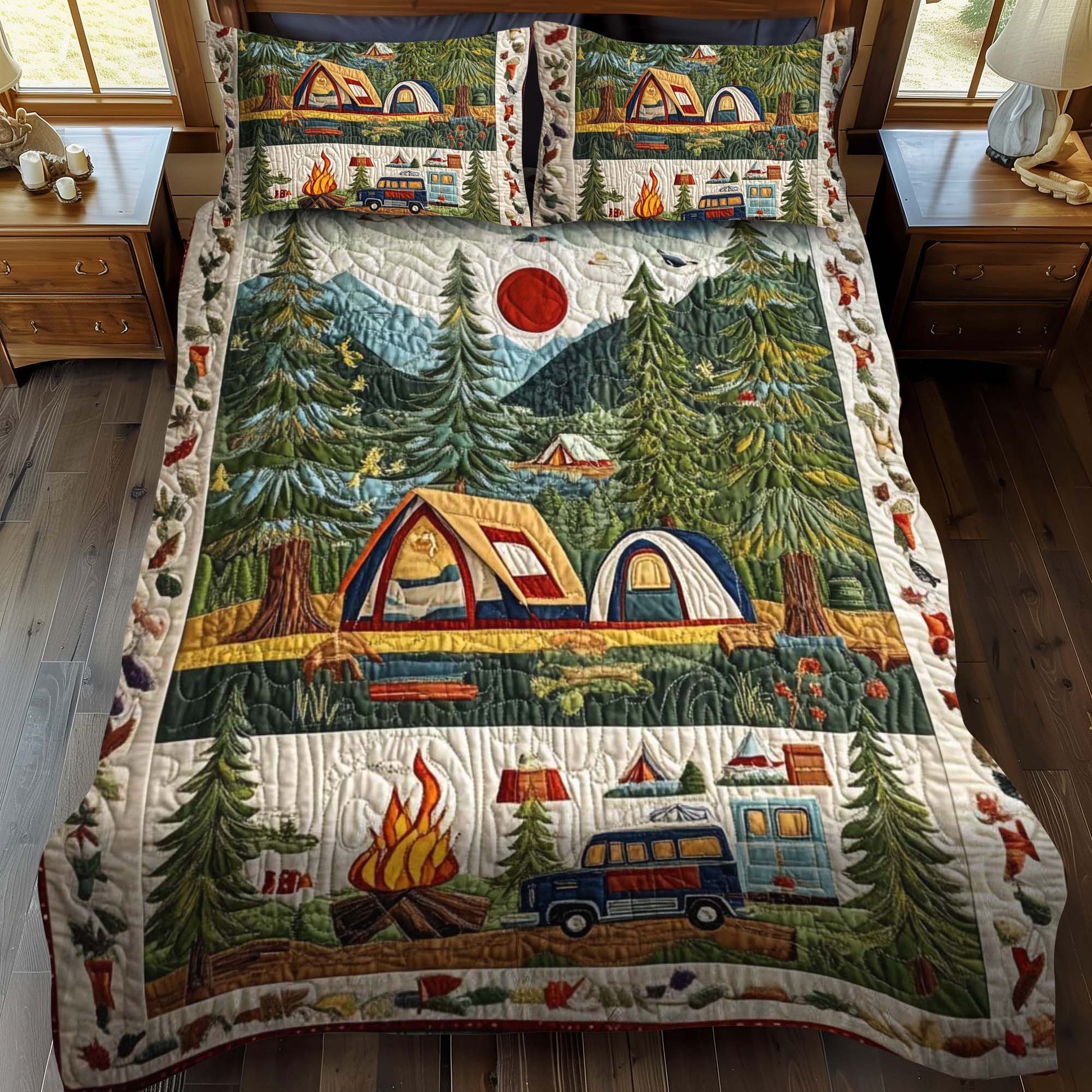 Lakeside Camp 3-Piece Quilted Bedding Set - Single (59" x 70")