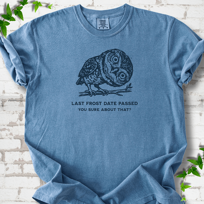 Last Frost Date Owl T-Shirt