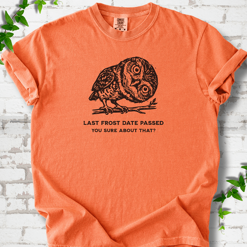 Last Frost Date Owl T-Shirt