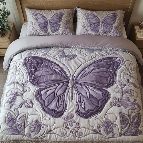 Lavender Dreams 3-Piece Quilted Bedding Set - Single (59" x 70")