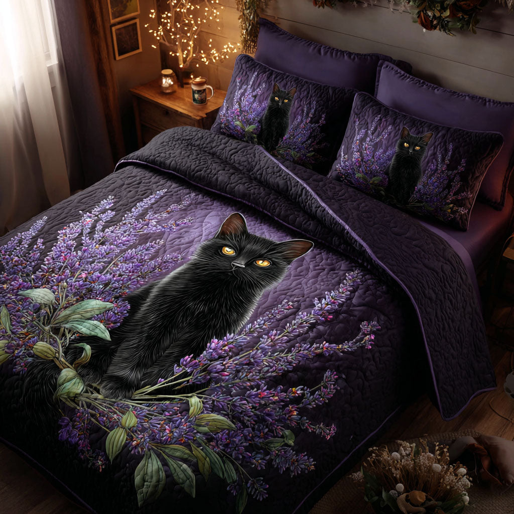 Lavender Night 3-Piece Quilted Bedding Set - Single (59" x 70")