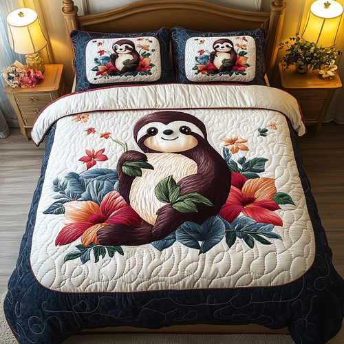 Lazy Day Dreams 3-Piece Quilted Bedding Set - Single (59" x 70")
