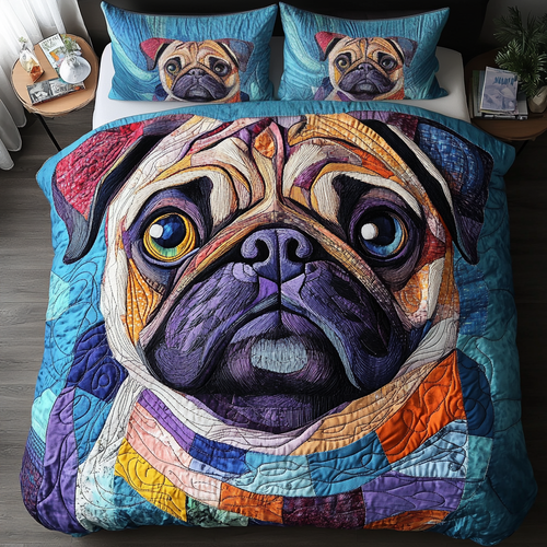 Lazy Paws 3-Piece Quilted Bedding Set - Single (59" x 70")