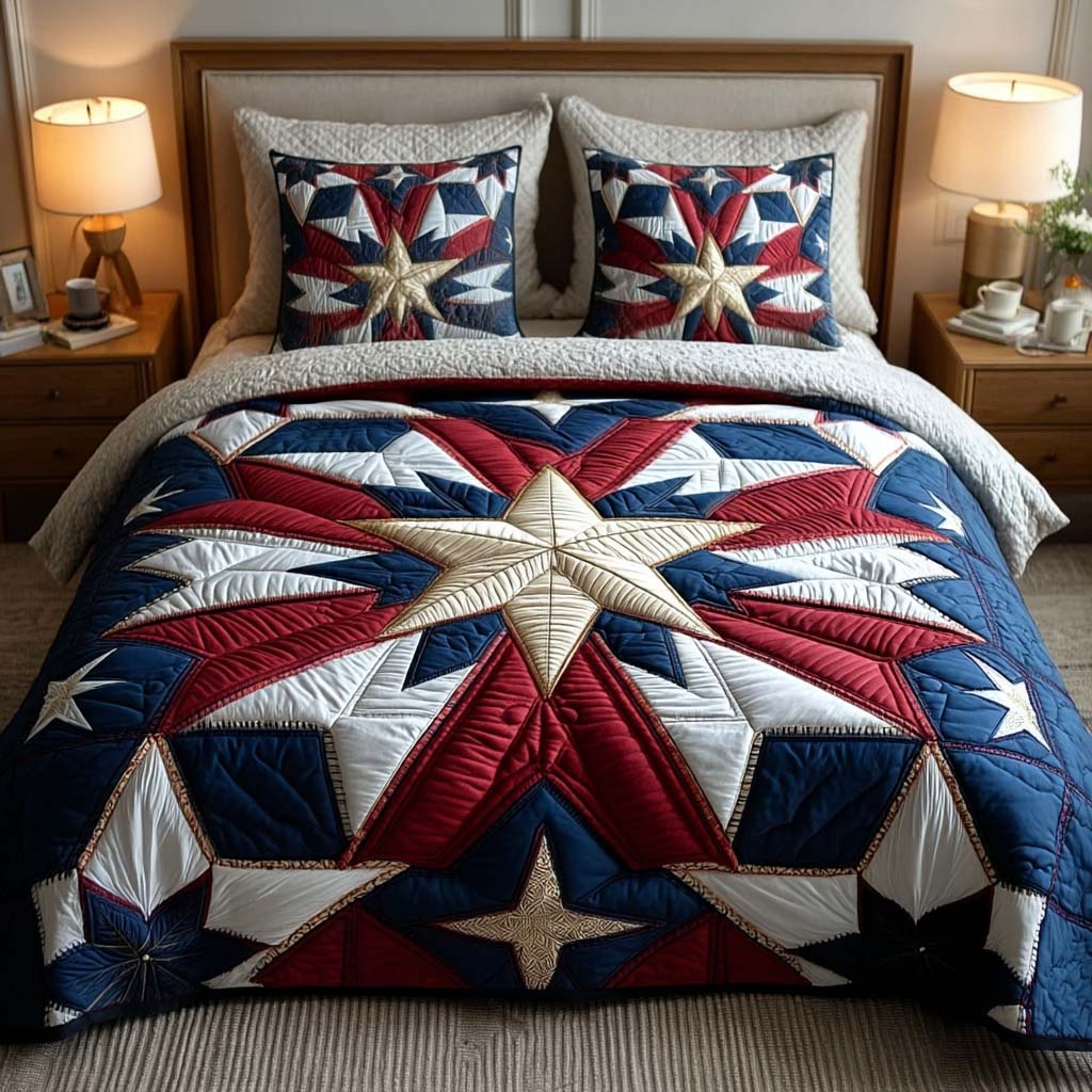 Liberty Night 3-Piece Quilted Bedding Set - Single (59" x 70")
