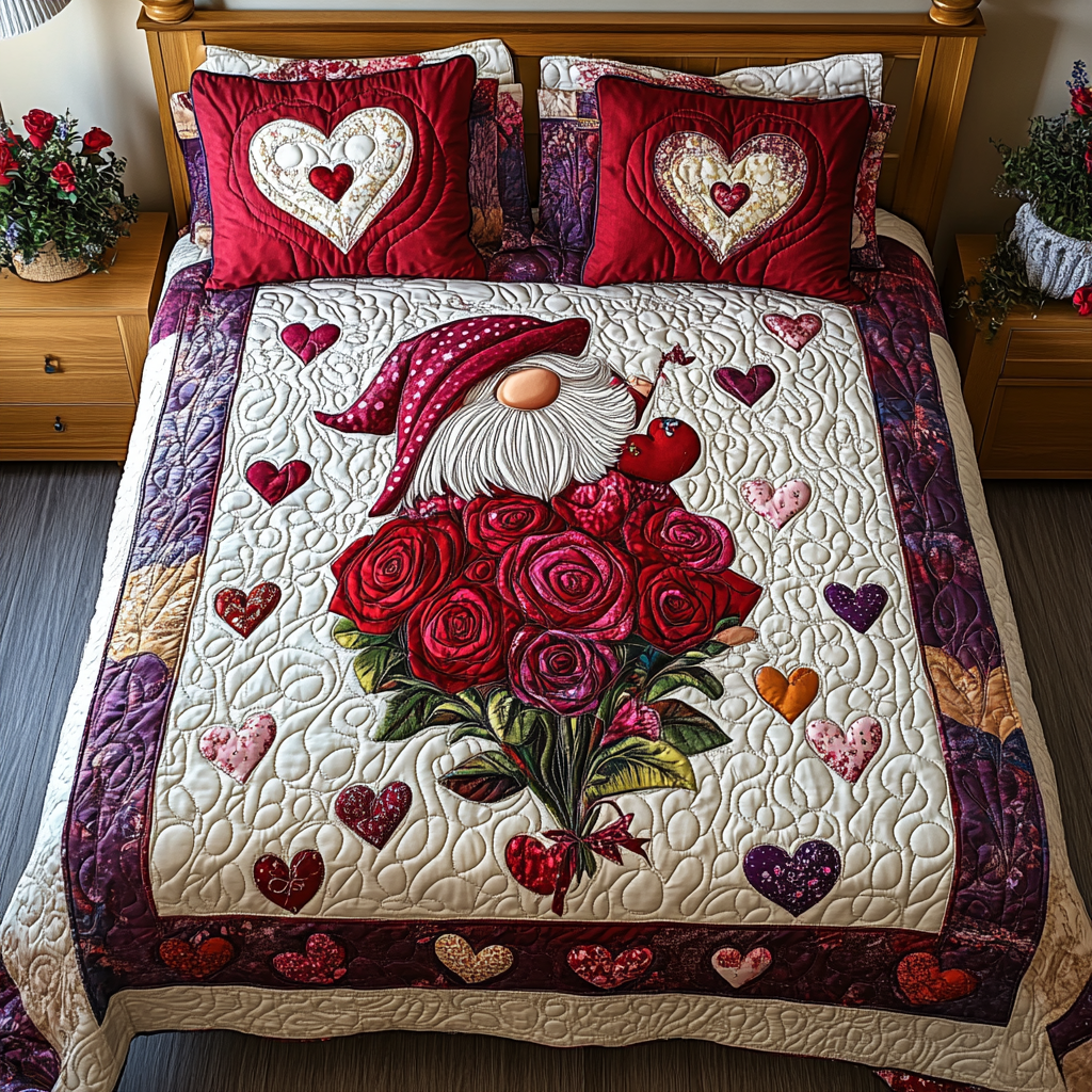 Love Retreat 3-Piece Quilted Bedding Set - Single (59" x 70")