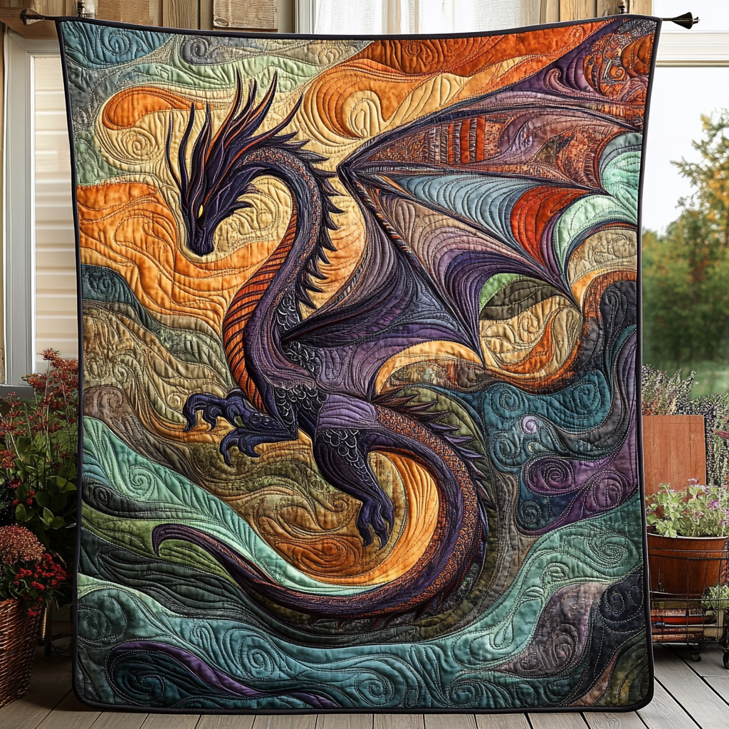 Throw (55'' x 60'') /Lunar Serpent Quilted Blanket