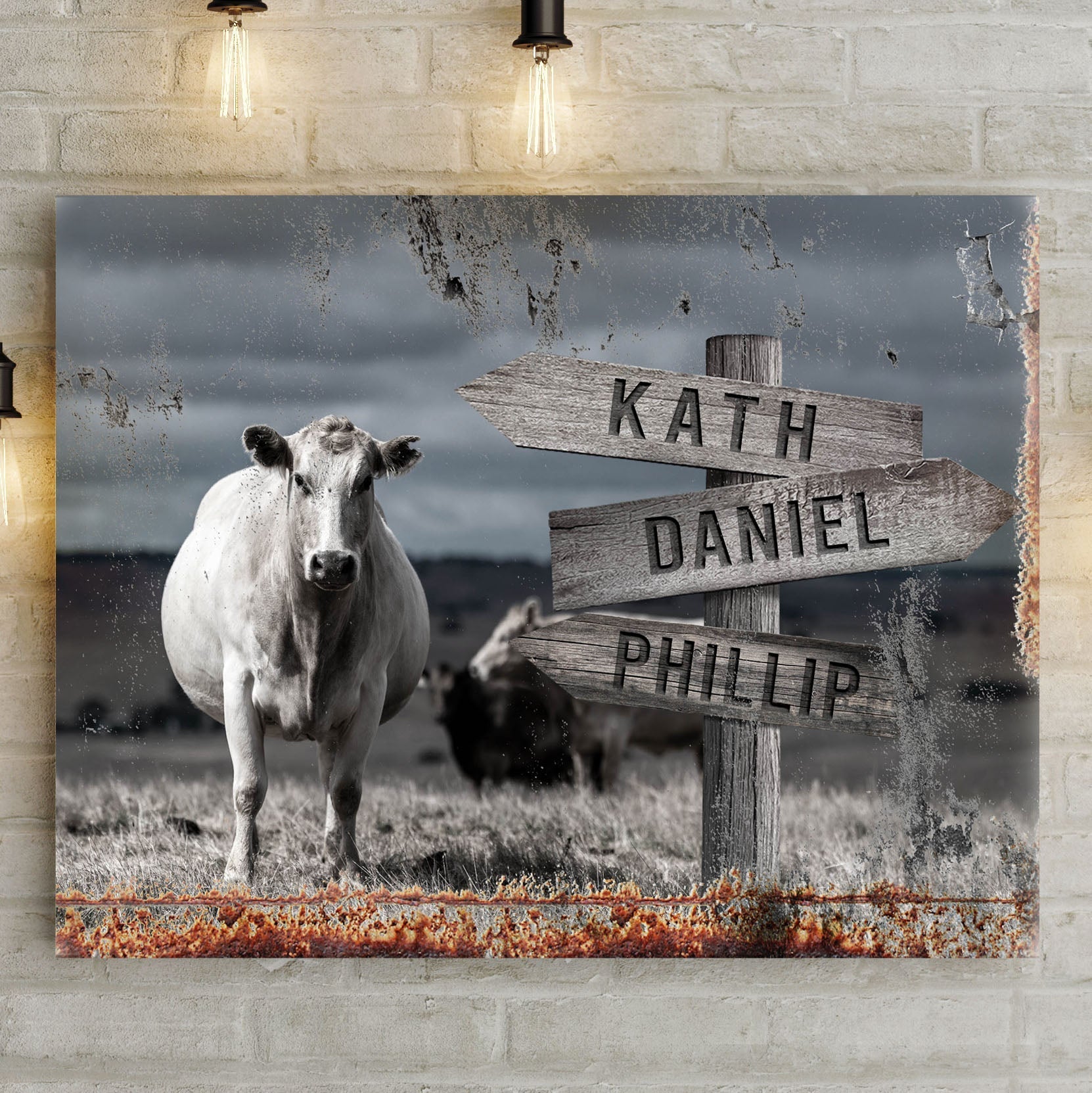 Angus Cattle Name Sign II