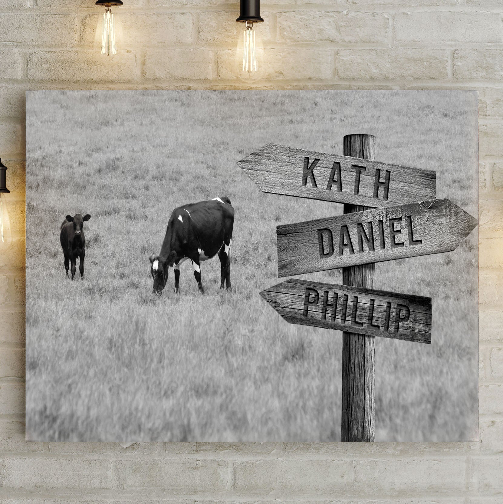 Angus Cattle Name Sign II