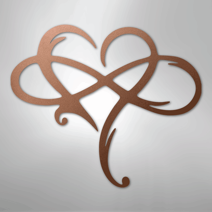 Infinity and Heart - Steel Sign