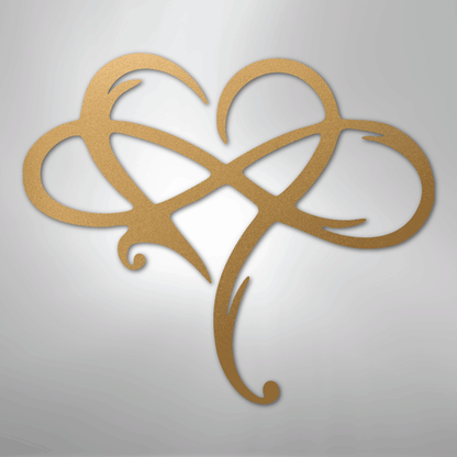 Infinity and Heart - Steel Sign