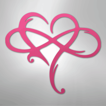 Infinity and Heart - Steel Sign