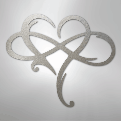 Infinity and Heart - Steel Sign