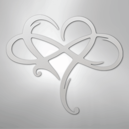 Infinity and Heart - Steel Sign