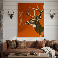 Smoking Buck Deer Canvas – Funny Hunting Wall Art for Man Caves - Gift for Hunters & Redneck Vibes