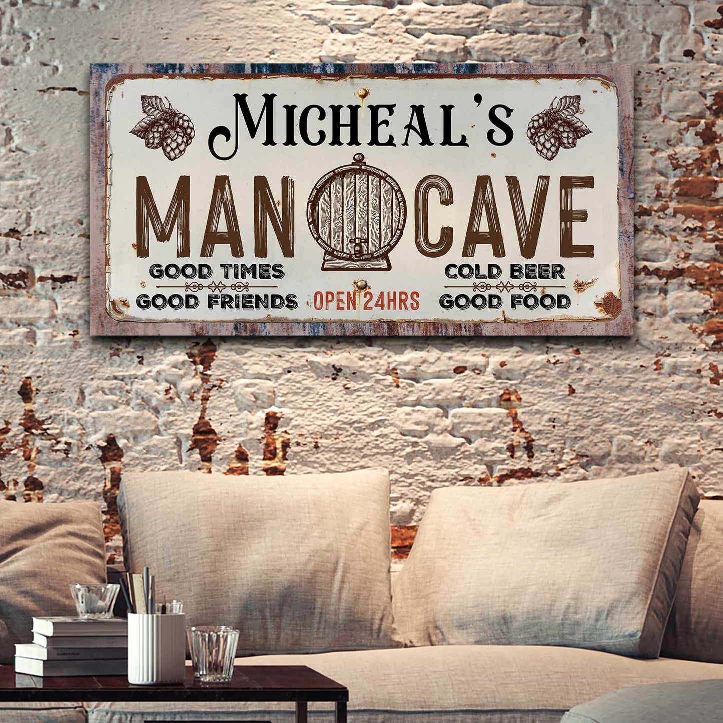 Man Cave Sign - canvas