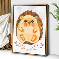 Animals Forest Hedgehog Cute Canvas Wall Art