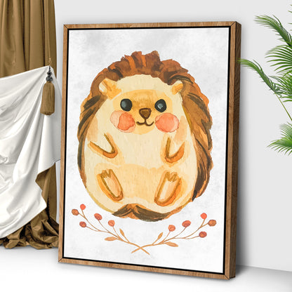 Animals Forest Hedgehog Cute Canvas Wall Art